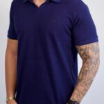 Polo Aramis - Texturizada Azul P