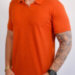 Polo Aramis - Texturizada Laranja P