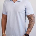 Polo Aramis - Texturizada Azul P