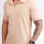 Polo Ralph Lauren Texturizada - Gola Italiana Bege P