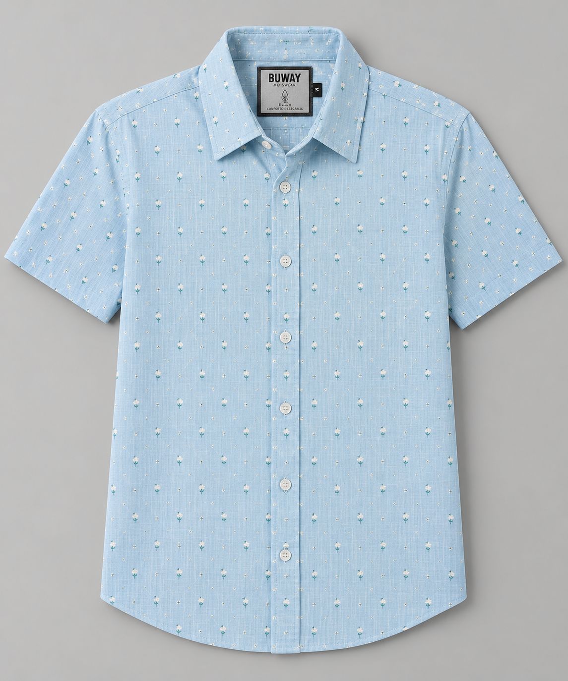 WhatsApp Image 2026-09-07 at 12.44.08 CAMISA LINHO M. CURTA BUWAY M - Imagem 1