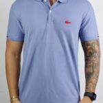 Polo Lacoste Silk Azul claro P