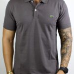 Polo Lacoste Tradicional Cinza P