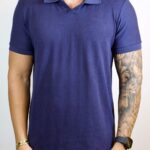 Polo Ellus Texturizada Azul M