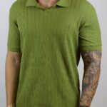 Polo Calvin Klein Texturizada Verde P