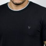 Camiseta Dom Vigor - Gola Texture Preto P