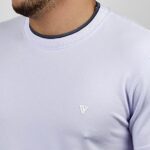 Camiseta Dom Vigor - Gola Texture Branco P