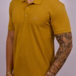 Polo Hugo Boss - Texturizada Mostarda P