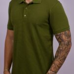 Polo Hugo Boss - Texturizada Verde P
