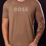 Camiseta Hugo Boss - Pima Jersey Caramelo M