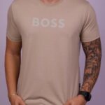 Camiseta Hugo Boss - Pima Jersey Bege G