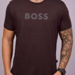 Camiseta Hugo Boss - Pima Jersey Marrom P