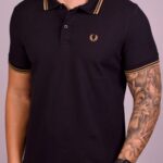 Polo Fred Perry Preto P