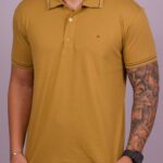 Polo Aramis c/ detalhe Mostarda P